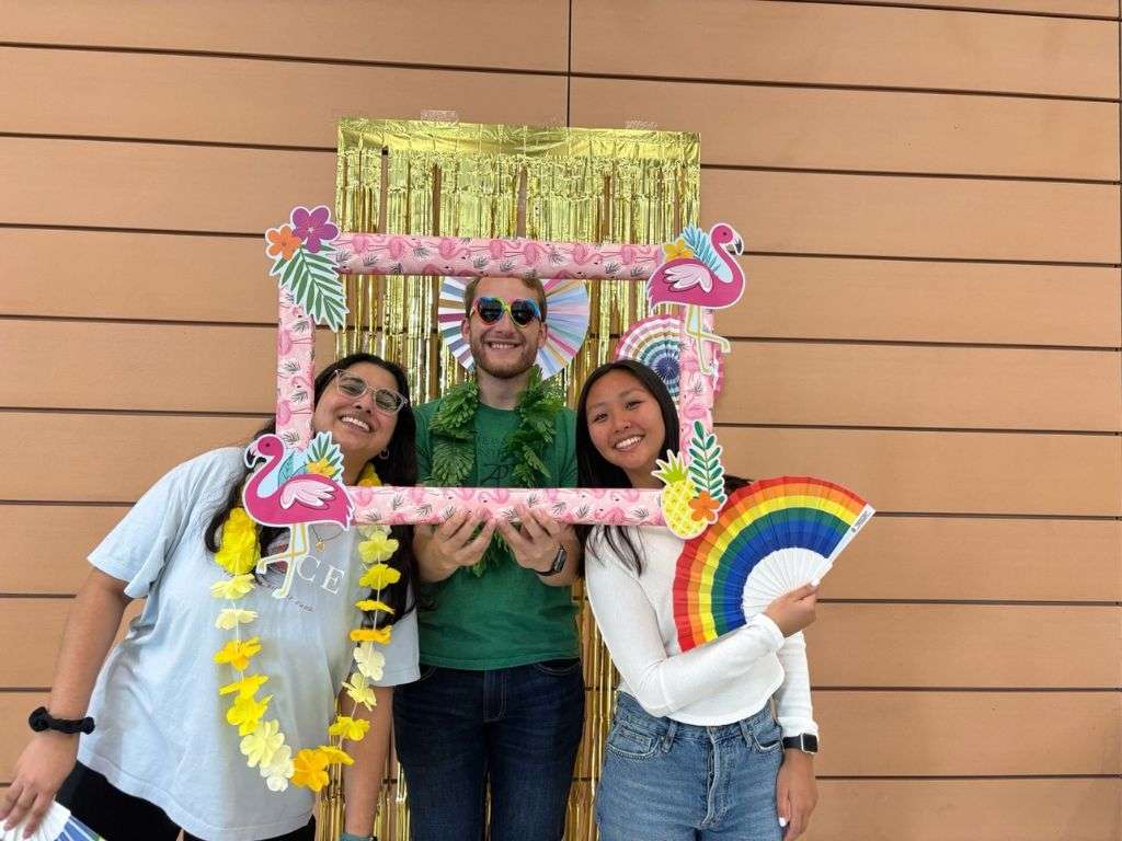 Biochemistry Summertime Crafts and Cupcakes 2025 – Students displaying decorated crafts at a summer biochemistry event.